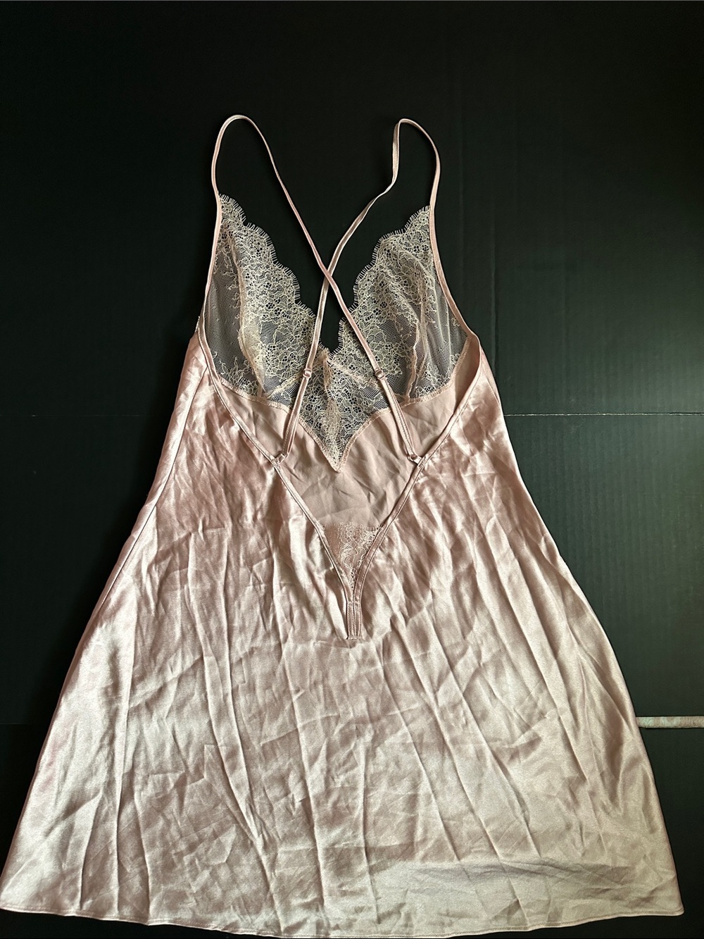 Victoria’s Secret Silky Chemise / Lace-Trim Slip - Dusty Pink - Picture 10 of 14